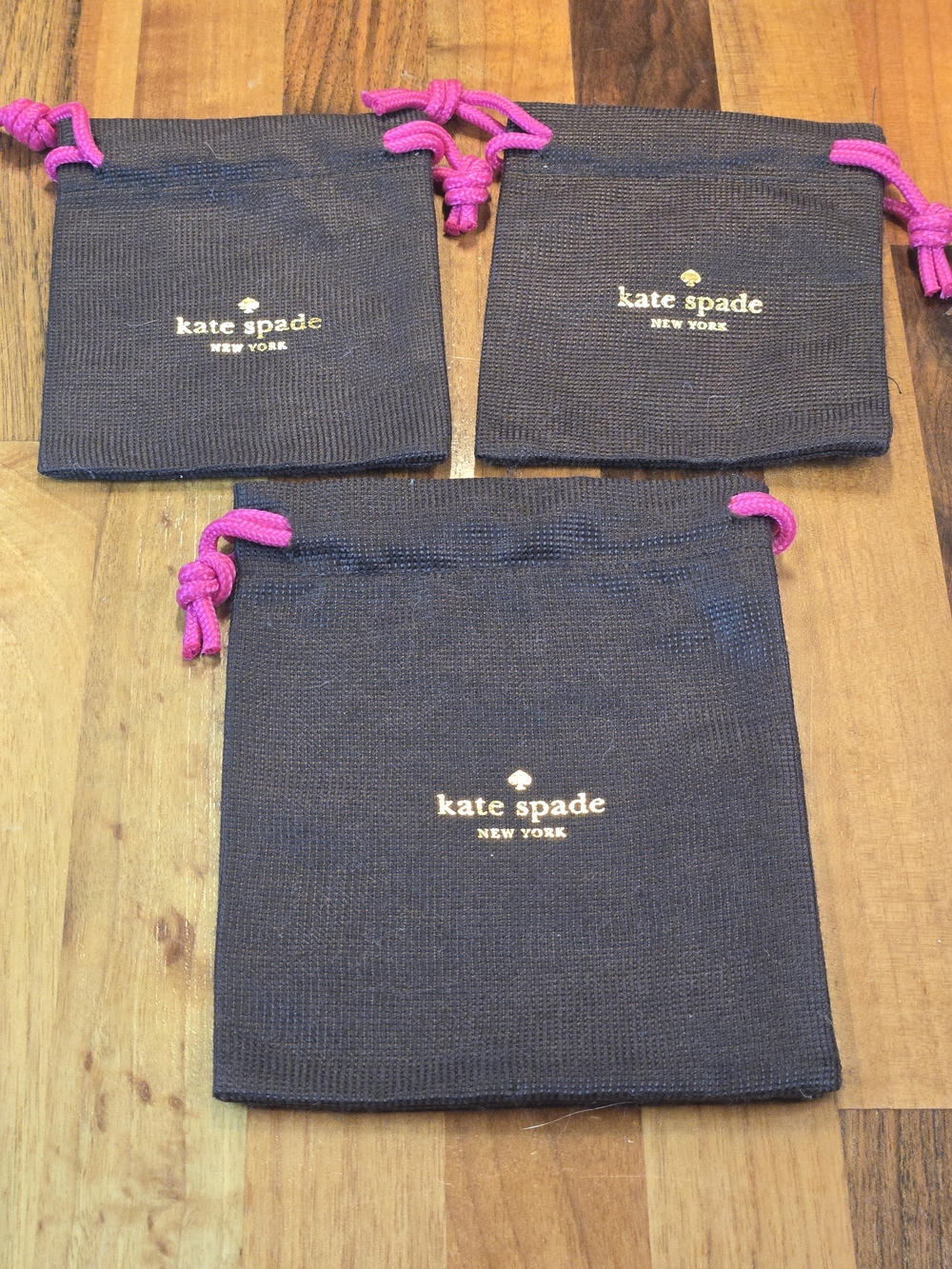 Kate Spade New York | Set of 3 Small Jewelry Dust Bags